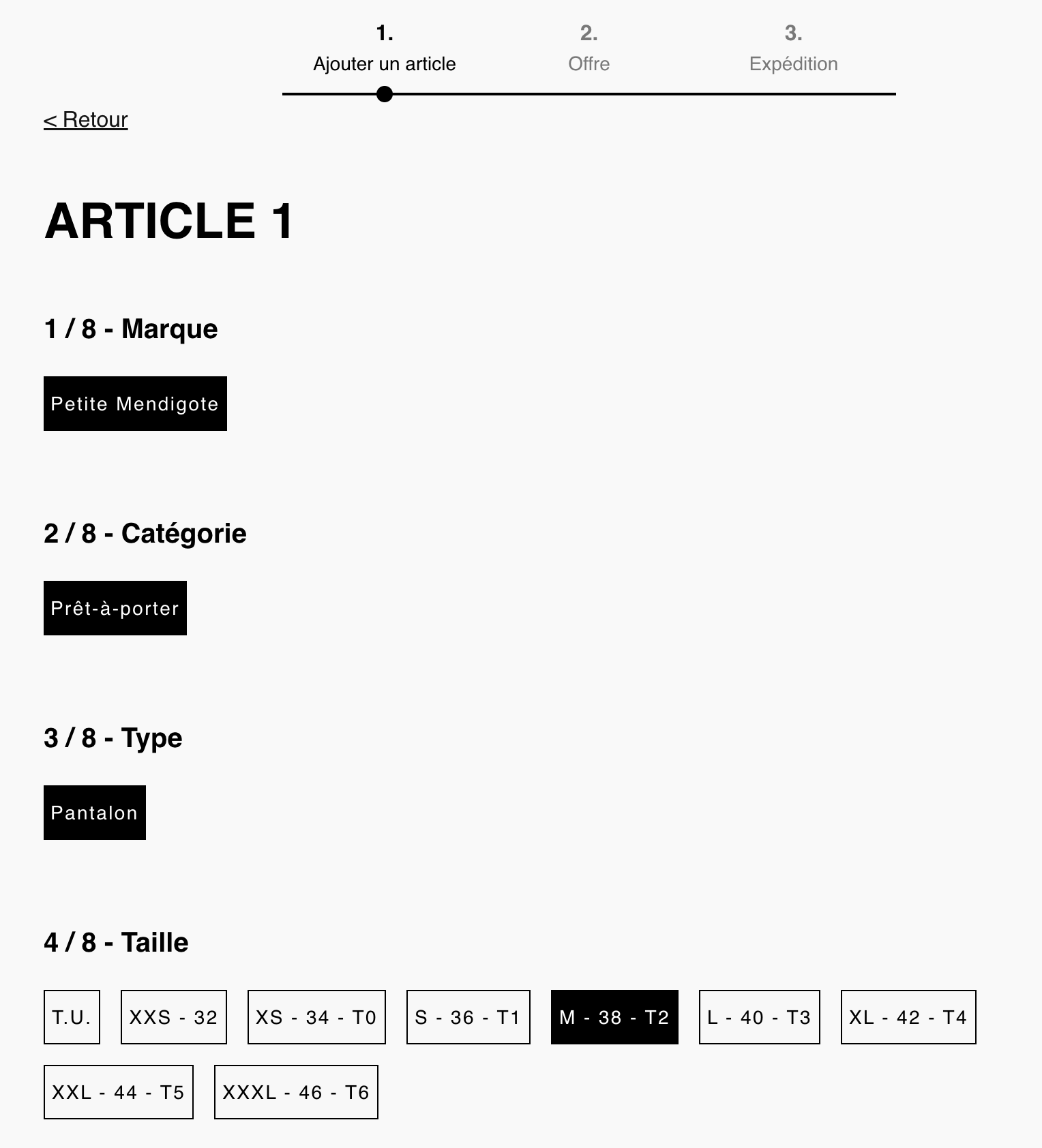 Plateforme de gestion de collectes Paradigme — vue 1